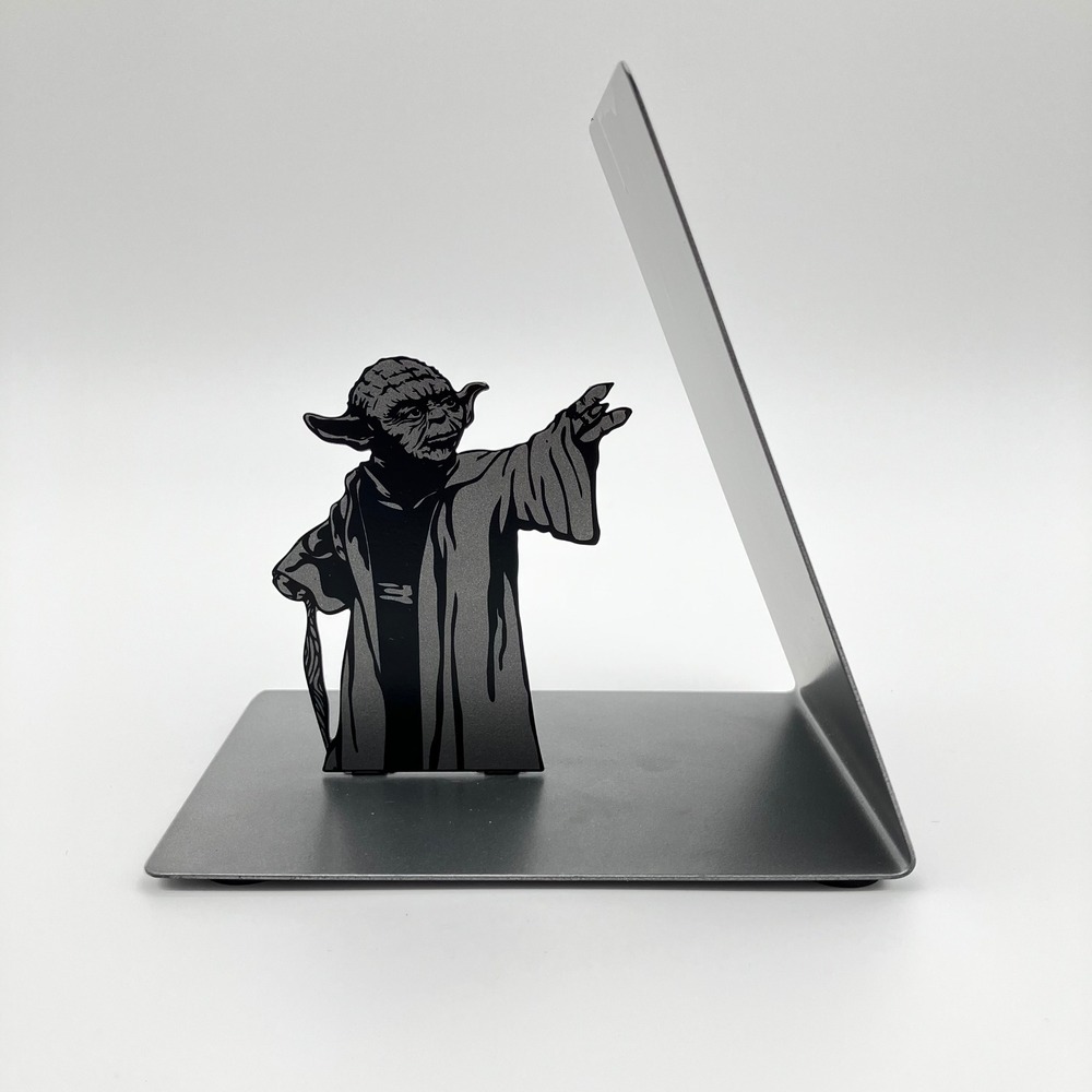 Hallmark Star Wars Yoda Metal Bookend Gray Black Silhouette SHP4106 - Picture 1 of 8